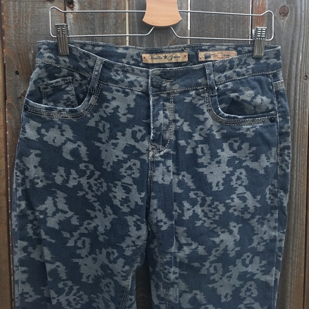 VANILLA STAR ikat patterned jeans